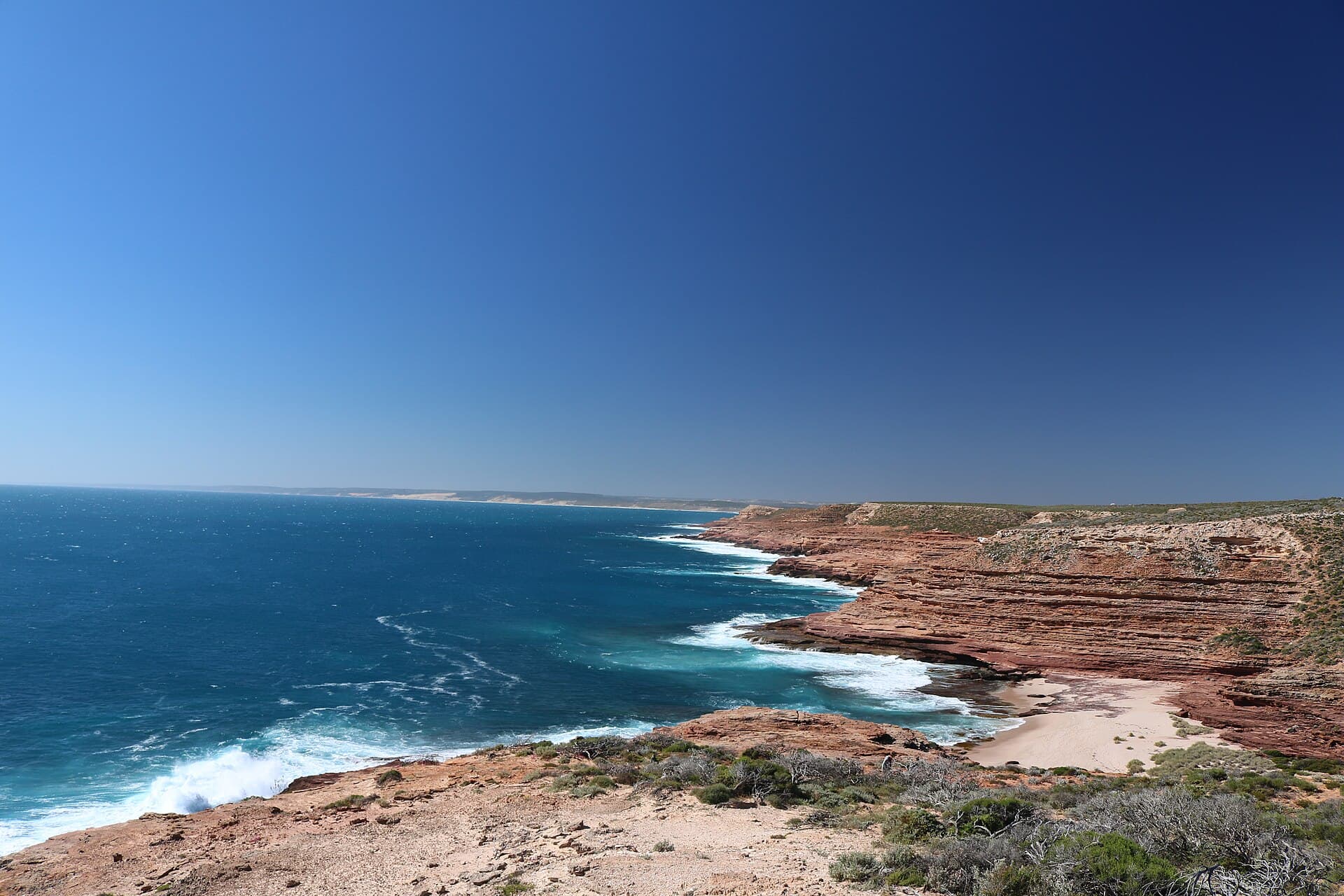 Coastline looking towards Kalbarri township from the national park